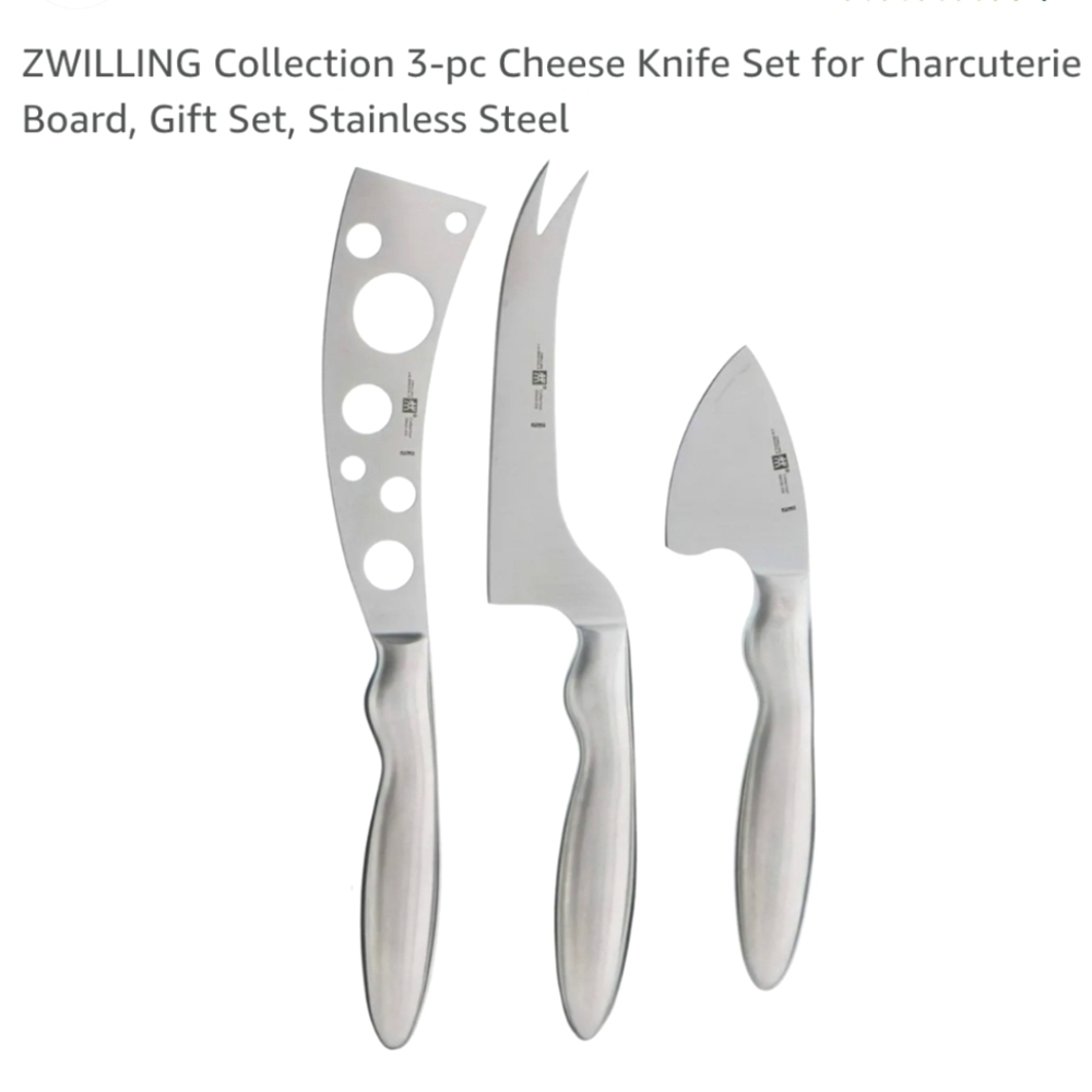 ZWILLING Collection 3-pc Cheese Knife Set for Charcuterie Board, Gift Set, Stain
